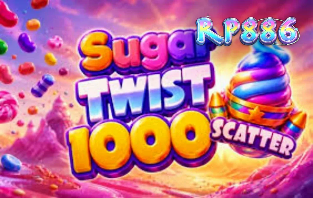 Tampilan visual grid permen berwarna-warni pada slot Sugar Twist 1000